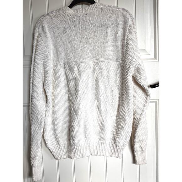 Vintage Lake Harmony Rowing Club Men’s White Fisherman’s Sweater XL Made In USA - Picture 6 of 9